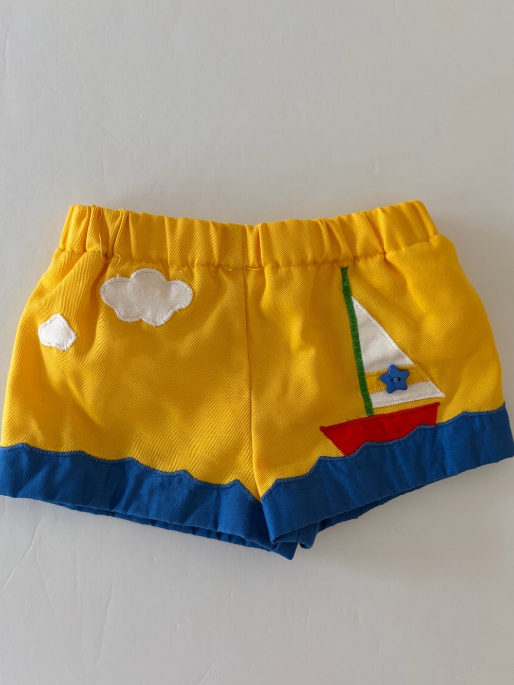 Betti Terrell By Johnston Vintage Sailboat Baby Shorts 18 Months Made In USA